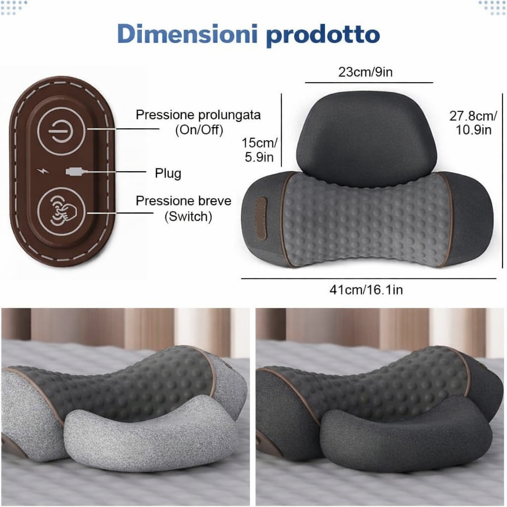 BENEFIT®️ 3-in-1 – Cuscino Ergonomico Massaggiante