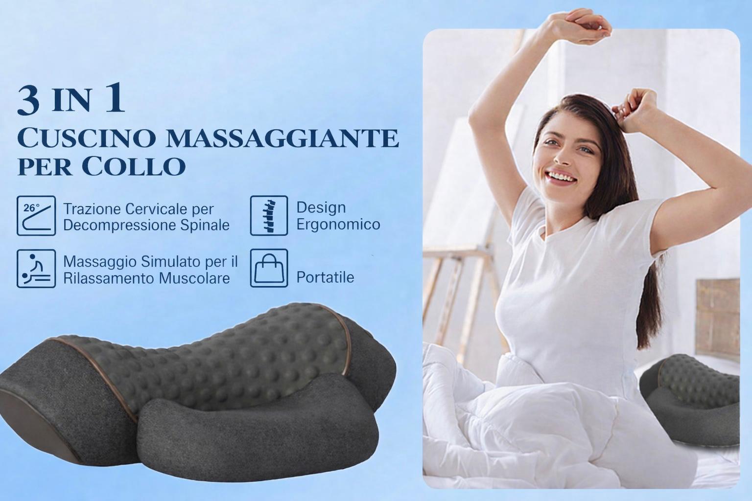 BENEFIT®️ 3-in-1 – Cuscino Ergonomico Massaggiante